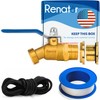 Brass Rain Barrel Spigot Kit. Lead-free Compliant. 3/4 Inch Quarter