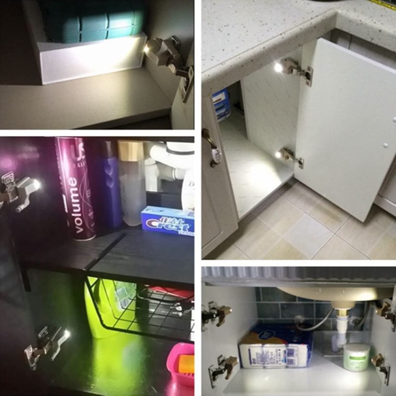 10Pcs Hinge LED Sensor Light Warm/Cool White Universal Cabinet Cupboard