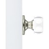Dummy Round Crystal Door Knobs Satin Nickel Round Rosette