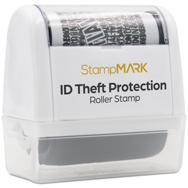 StampMark Protection Stamp Identity Theft - Roller Stamp with Three Replacement Ink Tubes