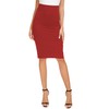 Women's Elegant Business Solid Elastic Pencil Skirt High Waist Bodycon
