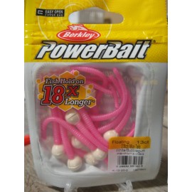 Berkley Powerbait 2 Packs Berkley 3" Floating Mice Tails Soft Fishing Bait White Bubblegum