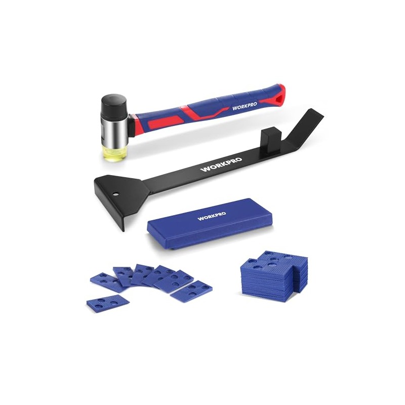 WORKPRO 43PC Laminate Flooring Installation Kit- Rubber Mallet with Fiberglass