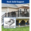 vikofan 4 PCS 6x6 Post Base for Concrete, Heavy-Duty Electro-Galvanized