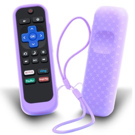 Case for Roku Remote, Cover for Hisense/TCL Roku TV Steaming Stick/Express Universal Replacement Controller Silicone Sleeve Skin with Lanyard Glow in The Dark