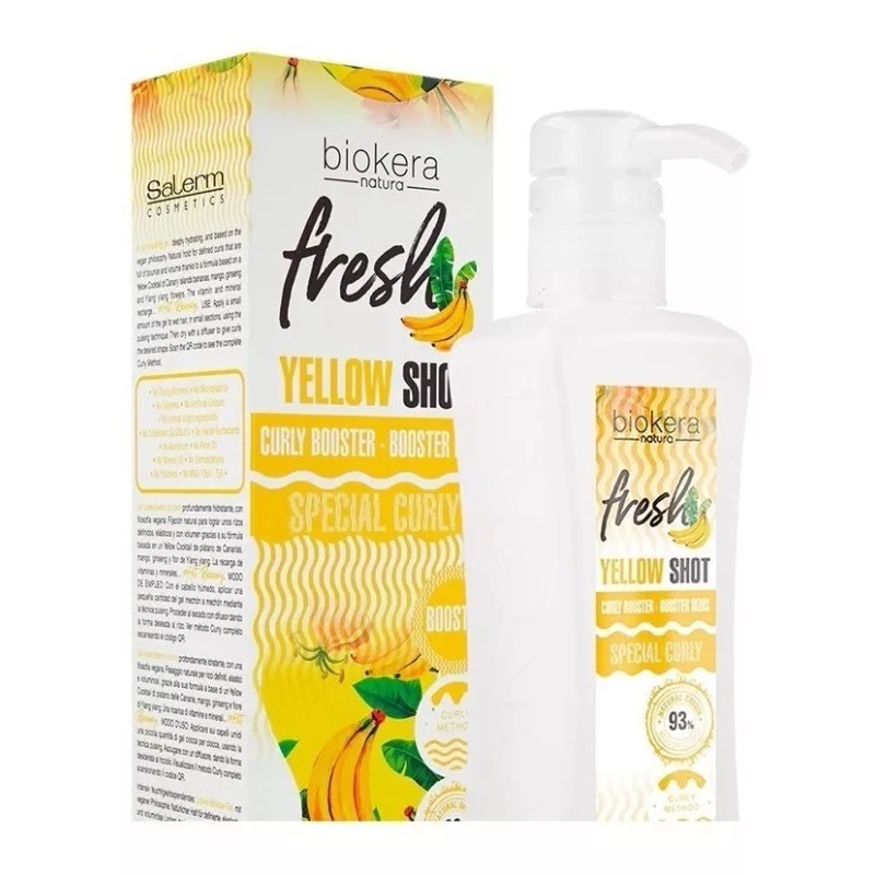 Salerm Curly Yellow Shot Shampoo + Curly Booster + Curly