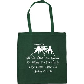Hippowarehouse All we have to decide is what to do with the time that is given to us Tote Shopping Gym Beach Bag 42cm x38cm, 10 litres