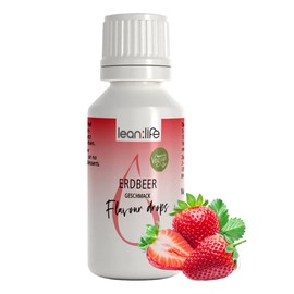 Lean:Life Flavour Drops, Aroma Drops, Strawberry, Vegan, Sugar-Free, Gluten Free, No Calories, Made in Germany – 30 ml
