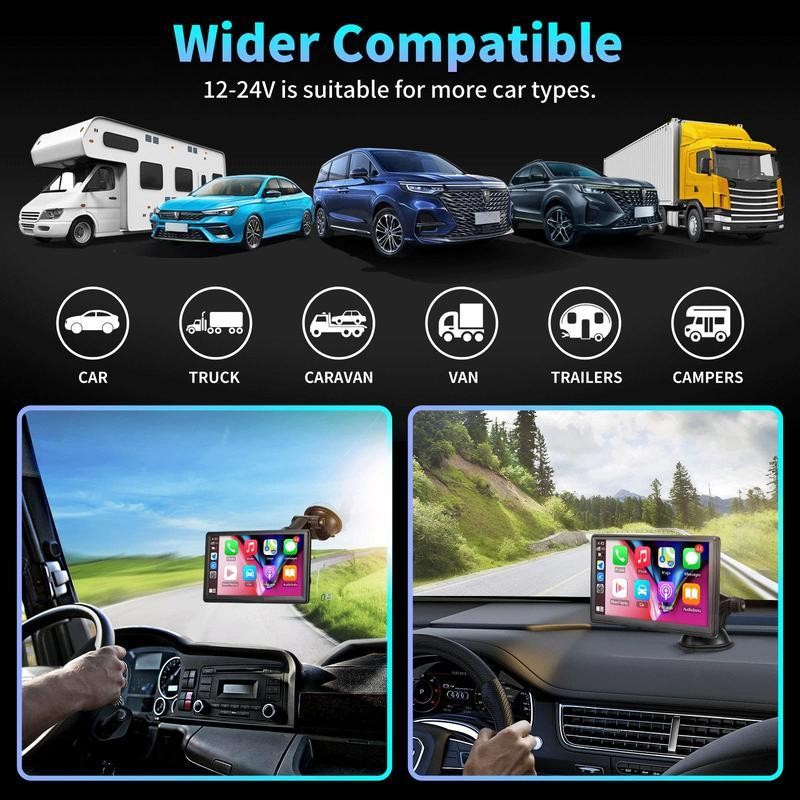 CarThree 2025 Newest 8.1“ or 7” Wireless Portable Carplay and