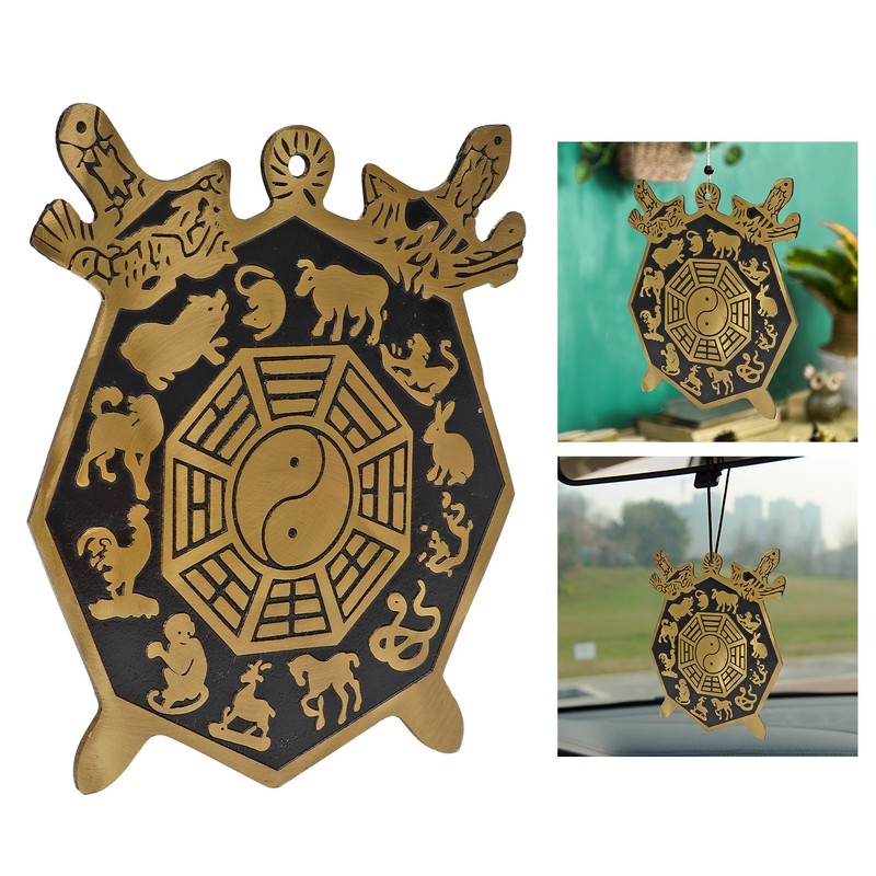 Bagua Mirror Strong Brass 12 Animal Signs Bring Auspiciousness Hermony