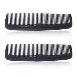 2 Pcs Pocket Plastic Hair Combs Fine and Standard Dressing Teeth Cut Hair Cutting Combs Black Hair Styling Combs Beard Combs for Women Men Hairdressing Salon Hair Care Tool
