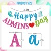 Firefairy Happy Admins Day Banner, Pre-strung Admins Day Party Decor,