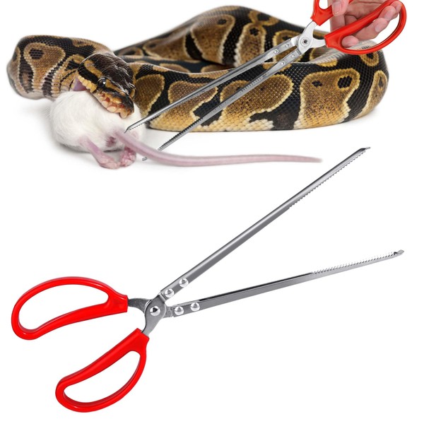 Vodolo Snake Feeding Tongs,15 Inch Reptile Feeding Tongs,Extra Long Large