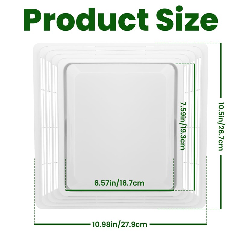 PIHIL S97014094 Bathroom Fan Cover Grille and Lens, Replacement for