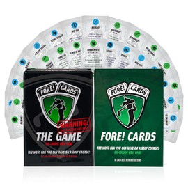 Fore! Cards On-Course Golf Card Game & Expansion Pack Bundle – Fun Golf Games with Classic & Crazy Formats for Foursomes – Unique Golf Gift for Men, Women & Groups – 80 Fun Playing Cards Included