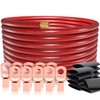 20FT 0 Gauge Wire,1/0 Battery Cable Copper Clad Aluminum,10pcs Lugs