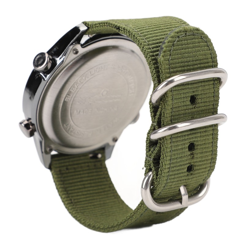 Men Digital Sports Watch Waterproof Alarm Countdown Dual Time Zone
