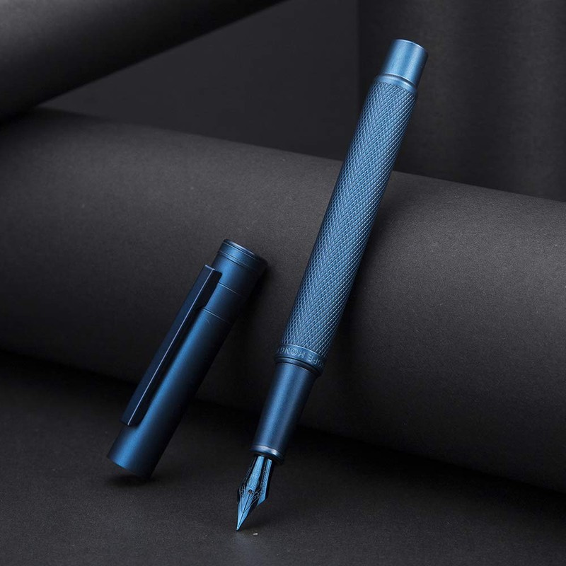 Hongdian Dark Blue Forest Fountain Pen Extra Fine Nib Classic