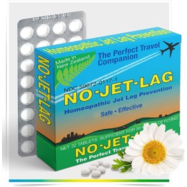 Miers Labs No Jet Lag Homeopathic Jet Lag Remedy (32 Chewable Tablets Per Pack), Travel Must Have, Flight Essential for Jet Lag Relief, Plant-Based