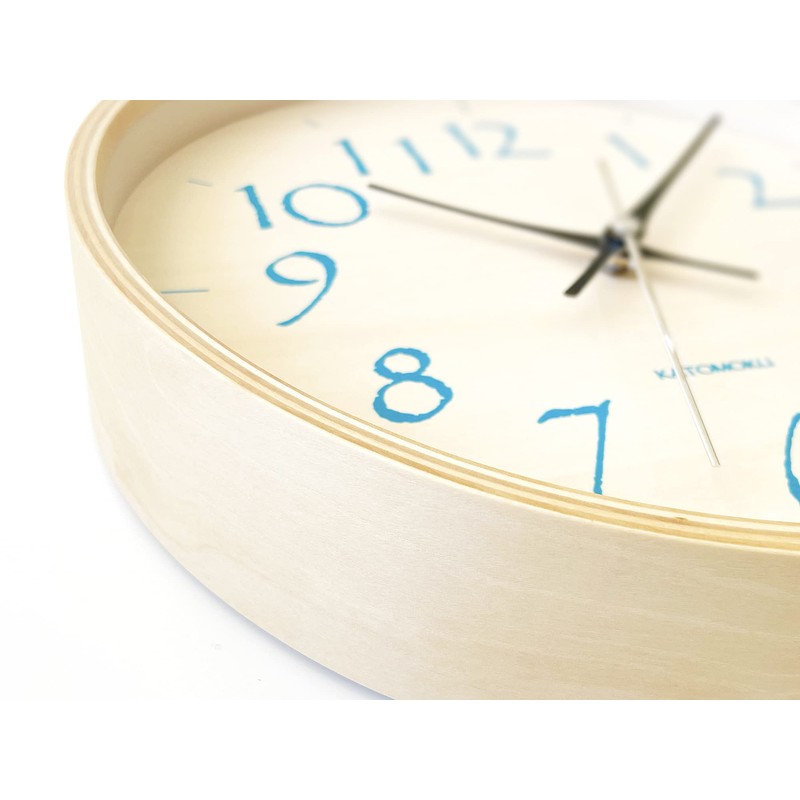 KATOMOKU plywood clock 21 radio clock sweep (continuous second hand)