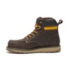 Cat Footwear Calibrate Steel Toe Construction Boot, Mens Leather Brown,