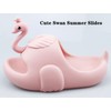 Sugmzox Kids Pool Summer Slippers Swan Open-Toe Toddler Slides Pink