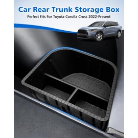 Karltys Rear Trunk Organizer for Toyota Corolla Cross Accessories 2022-2025 (NOT for Corolla), Corolla Cross Trunk Side Pockets Waterproof Trunk Storage Bin Boxes (2PCS)
