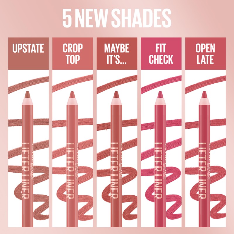 MAYBELLINE Lifter Liner Lip Liner Makeup, Lip Pencil with Hyaluronic