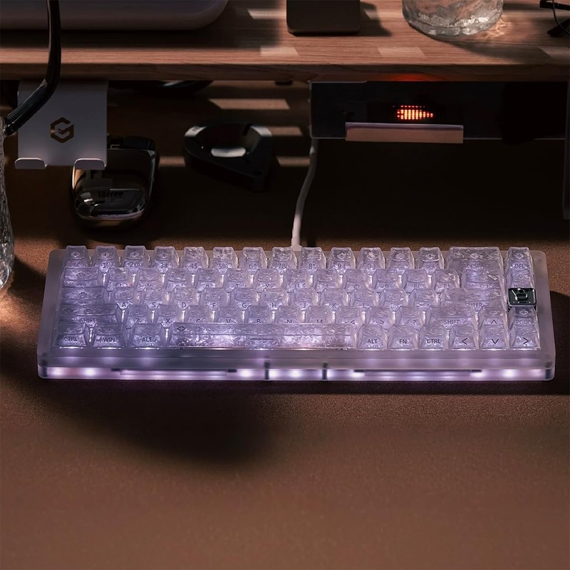 119 Keys Transaprent Forged Carbon Keycaps for Cherry Mx Switches