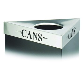 Safco Products 9560CZ Trifecta Waste Receptacle Lid, Cans (Trifecta Base sold separately), Stainless Steel