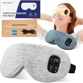 Shell Heated Mask for Dry Eyes, Sleep Improvement, Washable Travel Pad, Removable for Cleaning, 4-Level Timing / 쉘 온열 마스크 안구 건조증 수면 개선 세척 가능한 여행용 패드 청소용 탈착식 4단계 타이밍