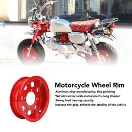 Motorcycle Wheel Rim Aluminum Alloy Lightweight Red Polished Rim Set for Monkey Z50 Series
