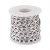 Boutigem 16.4 Feet Aluminum Curb Chains Link Silver Unwelded Twisted
