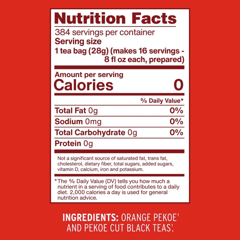 Luzianne Unsweetened Iced Tea Bags, Gallon Size, 24ct Box (Pack