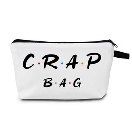 MoCaliduccious Funny Gift Friend Makeup Bag Colleague Sister Fans Best Friends BFF Pouches for Organization White Zipper Makeup Bags for Friends Fans Gift Cosmetic Bag for Women Travel Toiletry Bag