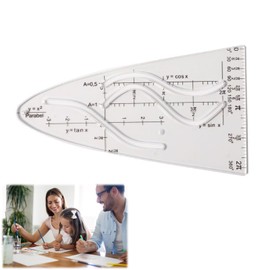Parabolic Template Math, Curve Template, Parabola Ruler, Normal Parabola Stencil, for Sinus Cosine Tangent, An Important Aid for Study and Work