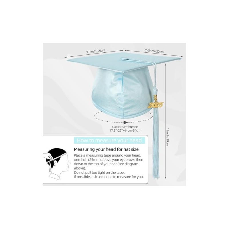 D DODOU Kindergarten Graduation Cap for Kids Shiny Preschool Cap