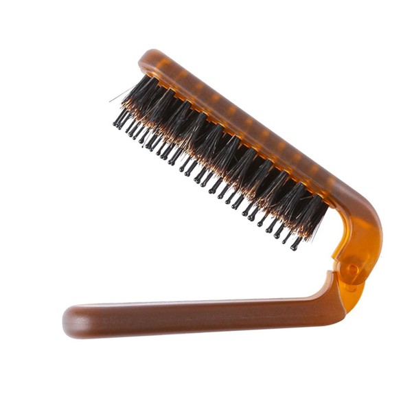 Healeved Travel Bristle Hair Brush Pig Bristle Comb for Pocket