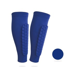 Sleeve Style Soccer Shin Guards for Adults, Men, Women & Kids | Protective Football Soccer Pads with Superior Impact Absorption, Breathable, & Lightweight | Football Shin Guards Sleeves (Blue, M)