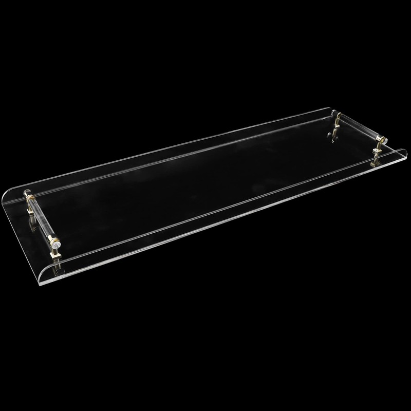 31inch Bathtub Caddy Tray,Gold Handle Clear Bathtub Caddy Tray,Acrylic Bathroom