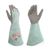 Intra-FIT Rose Pruning Gloves Thorn Proof, Embroidery Leather Gardening Gloves