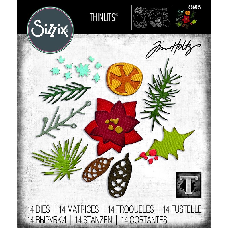 Sizzix Thinlits Die Set 14PK Modern Festive by Tim Holtz