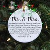 JOEPACXIC Wedding Gifts for Couples 2025 Christmas Ornaments, 1 Corinthians