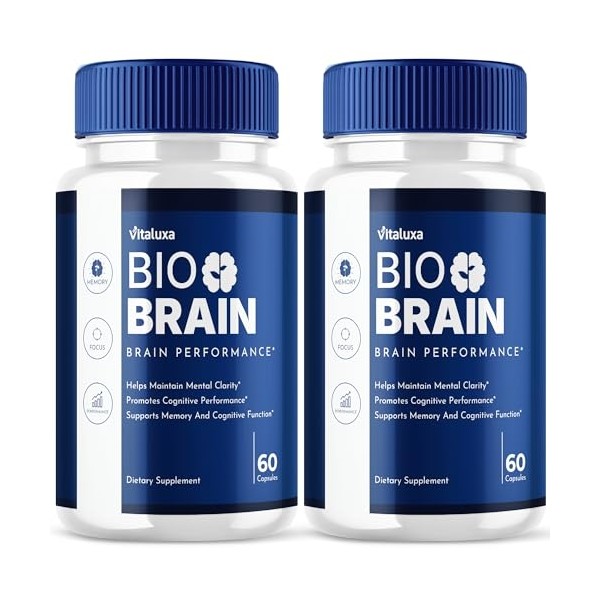 (2 Pack) Bio Brain Capsules, BioBrain Performance Memory Supplement for