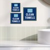 Square Plus Clean Towels Wall or Door Sign | Gym