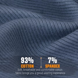 YANIKY Women's Lightweight Beanie Hat, Cotton, Soft, Comfortable, Thin Hat, Unisex Slouch Beanie, Long Beanie for All Seasons, Denim-blue