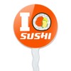 GRAPHICS & MORE I Love Sushi Roll Heart Cupcake Picks