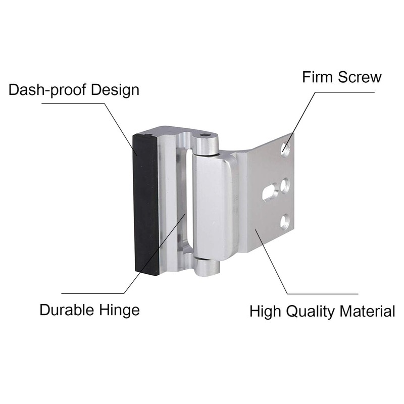 2 Pack Door Reinforcement Locks with 8 Screws, Home Security