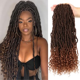 8 Packs Faux Locs Crochet Hair Extensions for Black Women Crochet Braids Hair Extensions for Braiding Hair Goddess Locs Crochet Hair (18 Inch (Pack of 8), #T30)
