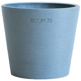 AND PLANTS Pot Cover, No. 3, For Stylish Interior with Matte Texture, Ecopots Amsterdam (Blue Gray), Table-S Size
